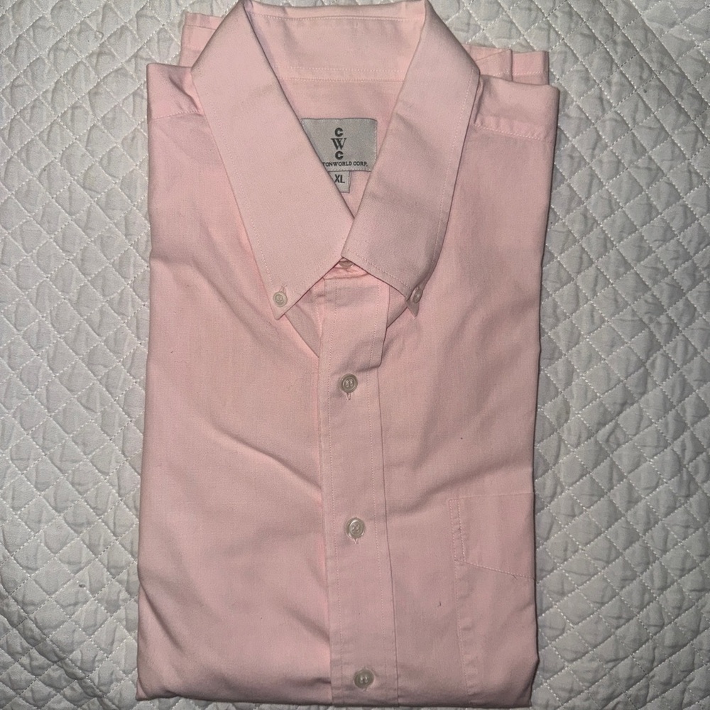 Men's Pink Casual Button Down Shirt